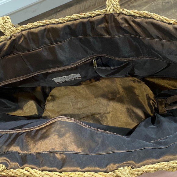 Large Sun N Sand Straw Bag Tote - Picture 7 of 12